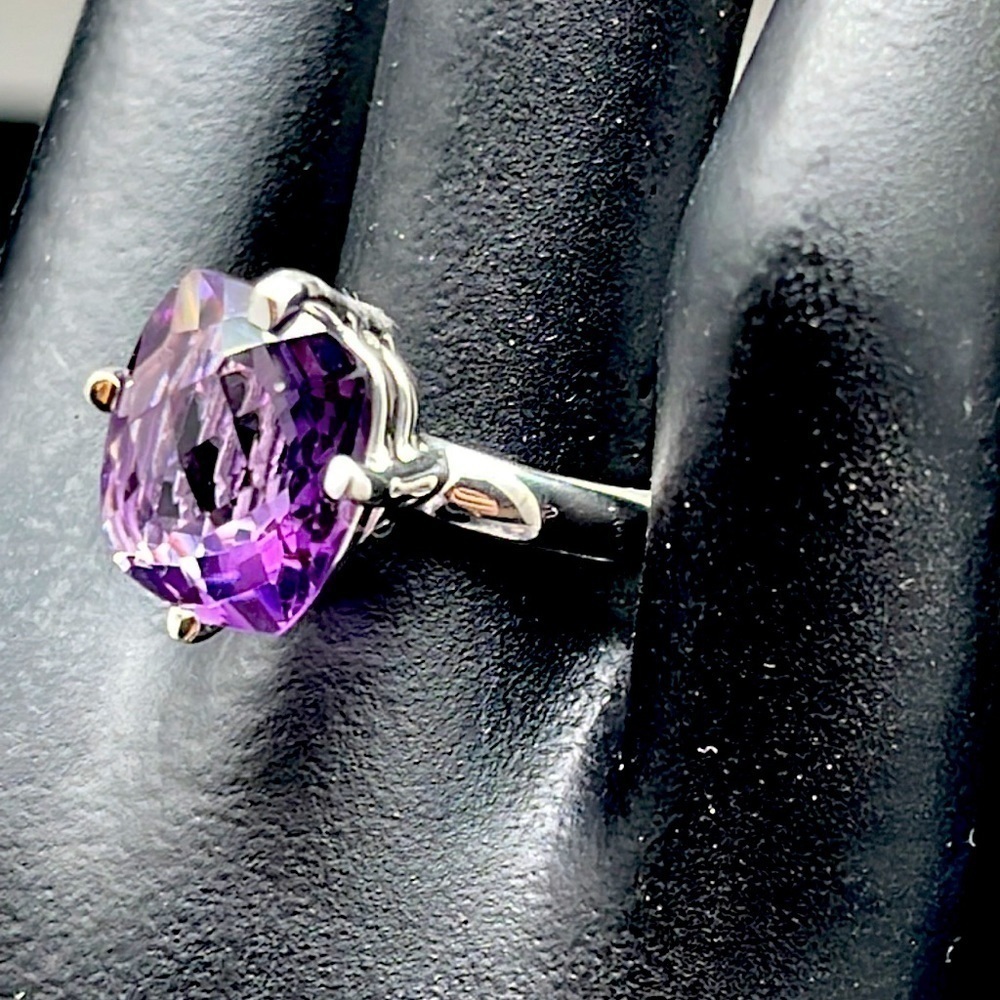 Nwt Genuine Amethyst in Sterling silver‎